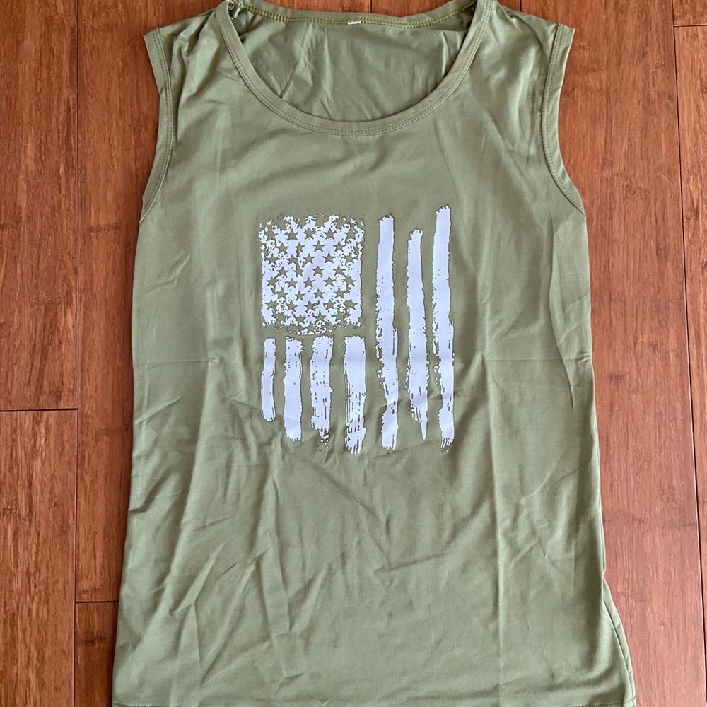 American flag tank top